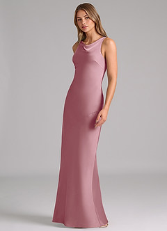 Azazie Allettie Bridesmaid Dresses Vintage Mauve Mermaid Stretch Satin Dress image4
