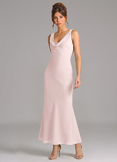 Azazie Rylina Abiti da Damigella Abito Sirena in Chiffon Plissettato Rosa Rossore image5