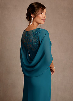 Azazie Forums Kleider für die Brautmutter A-Linie Spitze Kleid Tintenblau image5