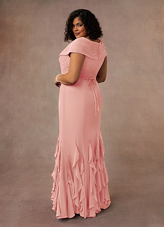 Azazie Bailora Mother of the Bride Dresses Rosette Mermaid Ruched Chiffon Dress image9