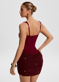 Bronwen Cabernet Mini Dress image6