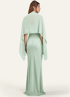 front Azazie Aleena chiffonsjal i matchende farve