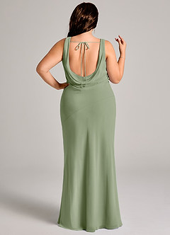 Azazie Rylina Bridesmaid Dresses Pistachio Mermaid Pleated Chiffon Dress image11