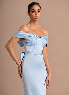 Andrea Sky Blue Midi Dress image4