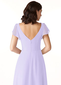 Azazie Omari Bridesmaid Dresses Lilac A-Line Chiffon Dress image6