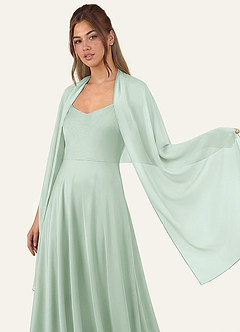 front Azazie Aleena chiffonsjal i matchende farve