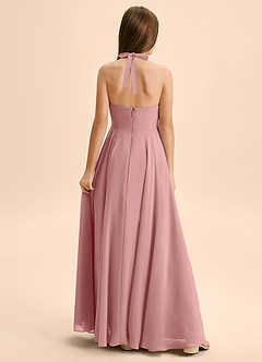 Azazie Kady Junior Dusty Rose A-Line Sweetheart Neckline Chiffon Dress image2