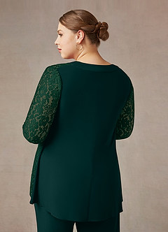 Azazie Mamrie Mother of the Bride Dresses Dark Green Pine Jumpsuit/Pantsuit Lace Dress image15