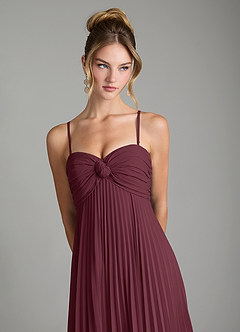 Azazie Tempest Bridesmaid Dresses Cabernet Empire Corset Chiffon Convertible Dress image2