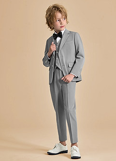 front Oliver Boys Grey 5-Piece Suit