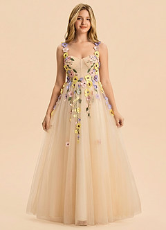front Azazie Avery Junior Formal Dress