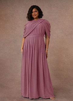 Azazie Olena Mother of the Bride Dresses Vintage Mauve A-Line Sequins Chiffon Dress image7