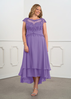 Azazie Shonda Mother of the Bride Dresses Tahiti Lace Chiffon Dress image8