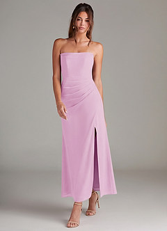 Azazie Leonis Bridesmaid Dresses Candy Pink Mermaid Strapless Chiffon Convertible Dress image7