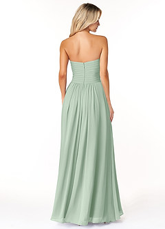 Azazie Yazmin Bridesmaid Dresses Agave A-Line Sweetheart Neckline Chiffon Convertible Dress image2