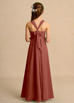 Azazie Tater Junior Formal Flower Girl Klänningar Klä A-Line i Chiffong Plisserad image2