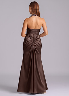 Azazie Destiny Suknie dla druhen Syrena Dekolt w kształcie serca Satyna elastyczna Do ziemi Sukienka image3