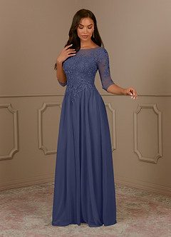 Azazie Harriet Mother of the Bride Dresses Stormy A-Line Scoop lace Mesh Dress image3
