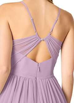 Azazie Cora Bridesmaid Dresses Wisteria A-Line Pleated Chiffon Dress image3