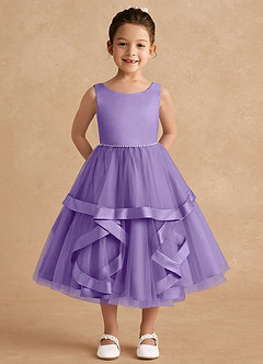 Azazie Posy Flower Girl Dresses Tahiti A-Line Beaded Tulle Dress image1