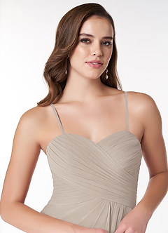 Azazie Arabella Allure Bridesmaid Dresses Frost A-Line Sweetheart Neckline Chiffon Convertible Dress image6