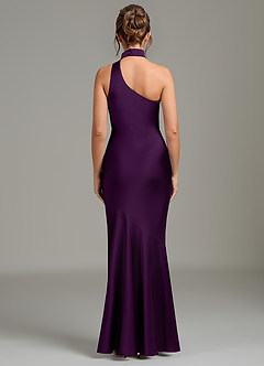 Azazie Jalissa Robes de demoiselle d'honneur Robe Sirène en Satin extensible Une épaule Grain De Raisin image6