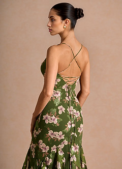 vestido Maxi Floral Verde Mariel image7