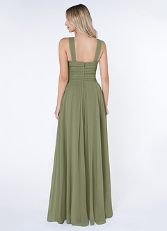 Azazie Kaleigh Bridesmaid Dresses Pistachio A-Line Pleated Chiffon Dress image2