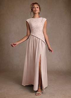 Azazie Kalleen Abiti per la Madre della Sposa Abito A-Line in Chiffon Plissettato Rosa Rossore image2