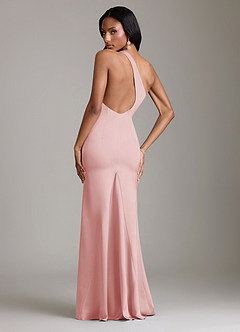 Azazie Voni Kjoler til hjemmeprøvning Havfrue En skulder Stræk satin Gulv-længde Kjole image2