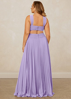 Christian Siriano Bridal for Azazie 1009 Bridesmaid Dresses Lilac A-Line Pleated Chiffon Dress image15