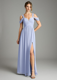 Azazie Lianne Vestidos de damas de honor Vestido de Hielo de Gasa de Corte en A con Vestidos sin tirantes image2