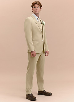 front James Champagne Structured Stretch 3-piece suit