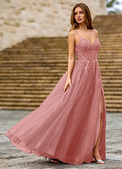 Milliener Rose Poudré Robe de bal en tulle à fleurs image5