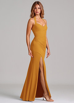 Azazie Emeria Suknie dla druhen Syrena Dekolt w kształcie serca Szyfon Do ziemi Sukienka image5