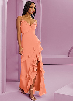 Barbie ♥ Azazie Bridesmaid Dresses Sunset Sheath Chiffon Dress image4