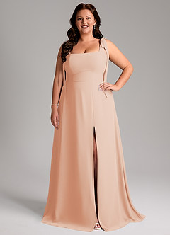 Azazie Debra Bridesmaid Dresses English Rose A-Line with Pockets Chiffon Convertible Dress image8
