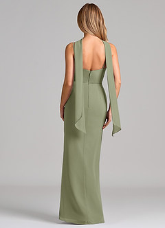 Azazie Calandra Suknie dla druhen Osłona Pofałdowany Szyfon Do ziemi Sukienka image2