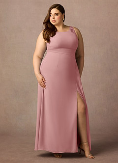 Azazie Galvan Mother of the Bride Dresses Dusty Rose A-Line Sequins Chiffon Dress image10