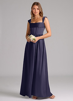 Azazie Hattie Brautjungfernkleider A-Linie Korsett Stretch-Satin Kleid Sturm image1