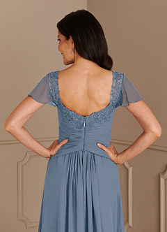 Azazie Gwenyth Mother of the Bride Dresses Twilight A-Line Lace Chiffon Dress image7