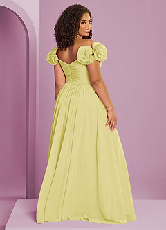 Barbie ♥ Azazie Bridesmaid Dresses Lemon Sorbet A-Line Off the Shoulder Chiffon Convertible Dress image19