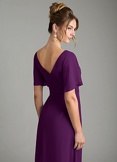 Azazie Ambrosia Robes de demoiselle d'honneur Robe Trapèze en Mousseline de soie Plissée Grain De Raisin image7