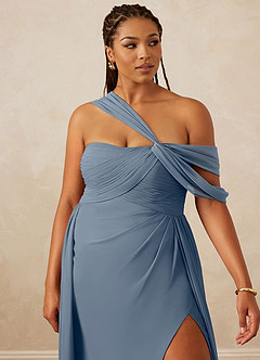 Christian Siriano Bridal for Azazie 1014 Bridesmaid Dresses Twilight A-Line Off the Shoulder Chiffon Dress image15