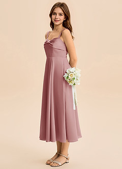 Azazie Ramona Junior Dusty Rose A-Line Sweetheart Neckline Stretch Satin Dress image3