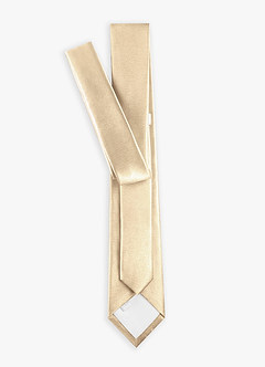 front Metallic Satin Wide Tie