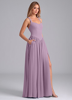 Azazie Francis Bridesmaid Dresses Wisteria A-Line Corset Chiffon Dress image6