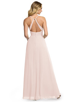 Azazie Davis Bridesmaid Dresses Rose Petal A-Line V-Neck Chiffon Dress image5