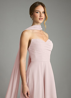 Azazie Ayla Abiti da Damigella Abito A-Line in Chiffon Scollo a Cuore Rosa Rossore image6