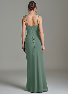 Azazie Niamh Bridesmaid Dresses Eucalyptus Mermaid Corset Chiffon Dress image2